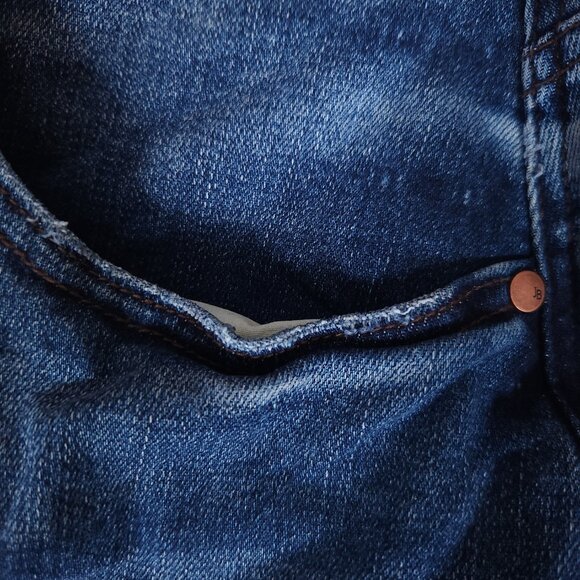 Judy Blue Tummy Control Bootcut Blue Jeans Womens 20W Short Denim Pants FLAWS - Picture 14 of 16